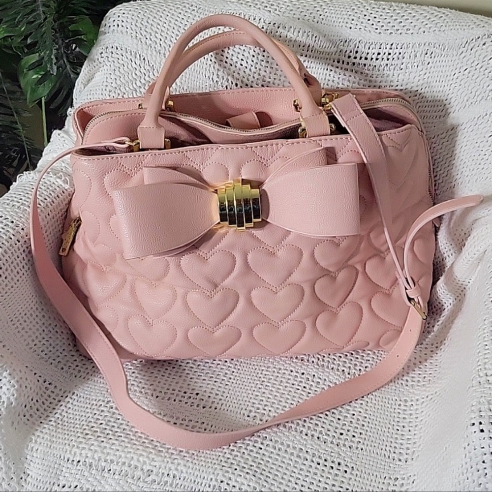 BETSEY JOHNSON Quilted Bow Satchel